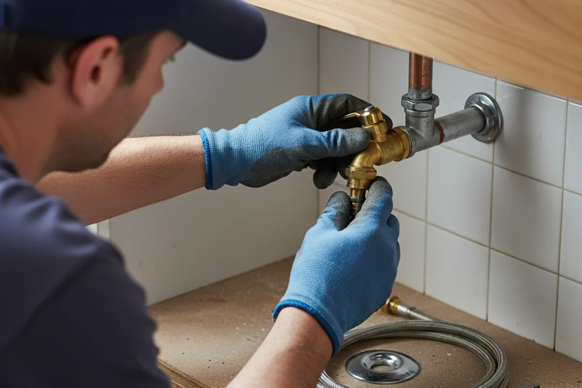 Shutoff valve and fitting work during Emergency Plumbing in Kittery